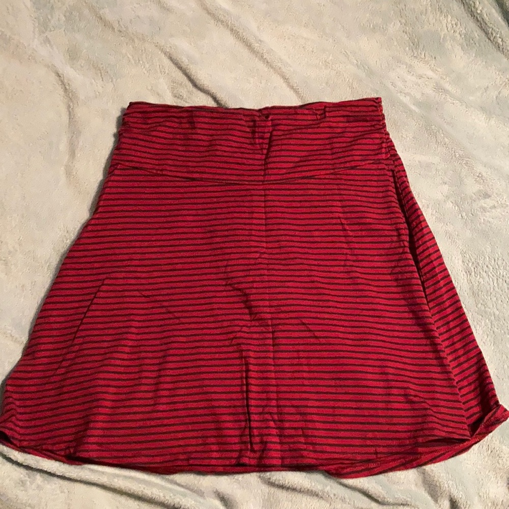Red and navy striped Toad and Co Skirt
